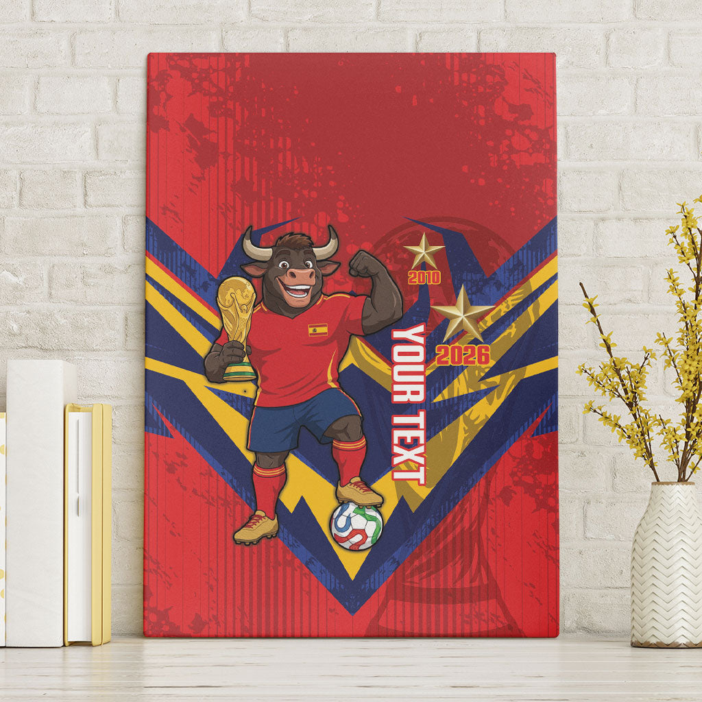 Custom Spain World Football 2026 Canvas Wall Art La Roja 2nd Champion Proud
