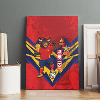 Custom Spain World Football 2026 Canvas Wall Art La Roja 2nd Champion Proud