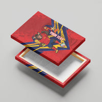 Custom Spain World Football 2026 Canvas Wall Art La Roja 2nd Champion Proud