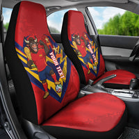 Custom Spain World Football 2026 Car Seat Cover La Roja 2nd Champion Proud