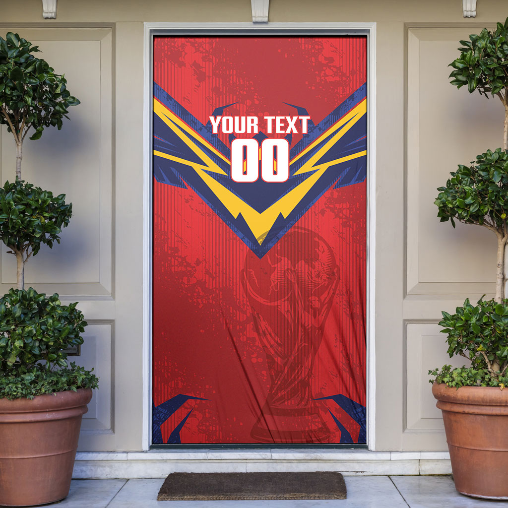 Custom Spain World Football 2026 Door Cover La Roja 2nd Champion Proud