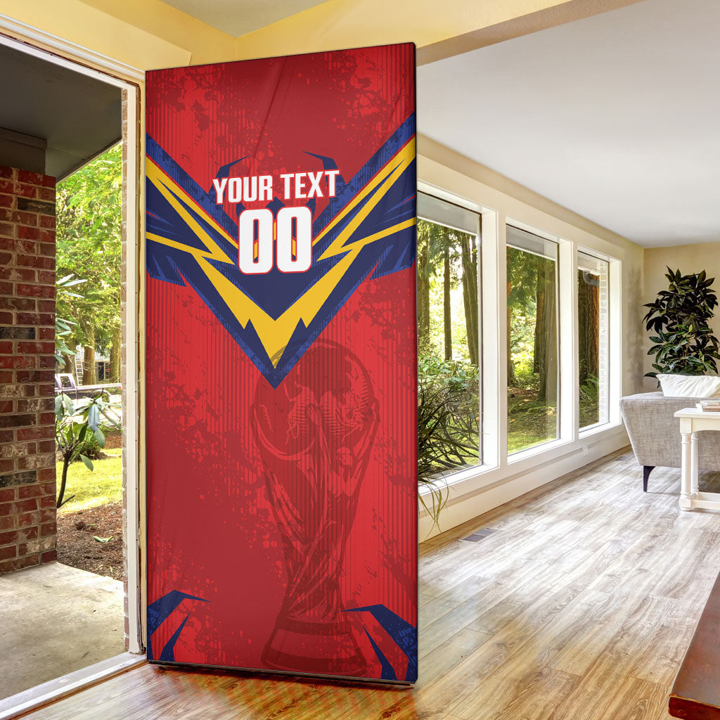 Custom Spain World Football 2026 Door Cover La Roja 2nd Champion Proud