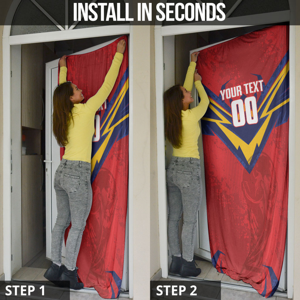 Custom Spain World Football 2026 Door Cover La Roja 2nd Champion Proud