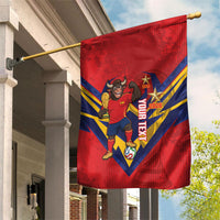 Custom Spain World Football 2026 Garden Flag La Roja 2nd Champion Proud