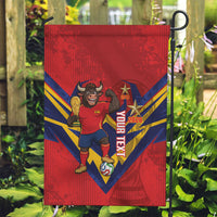 Custom Spain World Football 2026 Garden Flag La Roja 2nd Champion Proud
