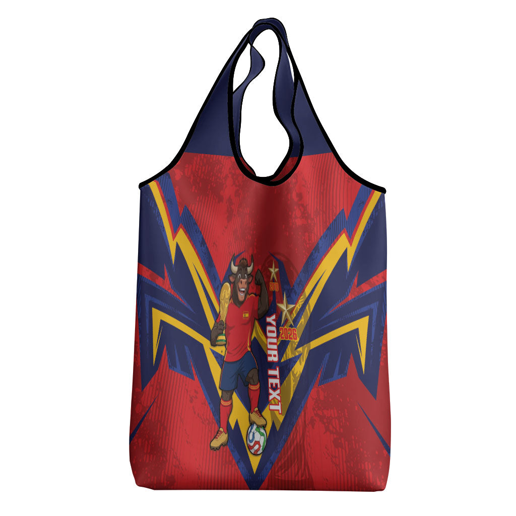Custom Spain World Football 2026 Grocery Bag La Roja 2nd Champion Proud