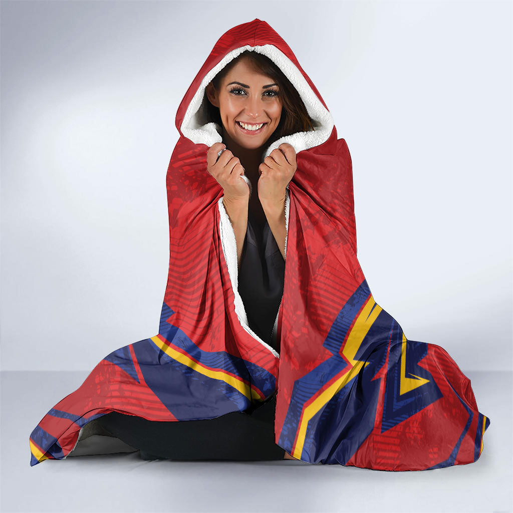 Custom Spain World Football 2026 Hooded Blanket La Roja 2nd Champion Proud