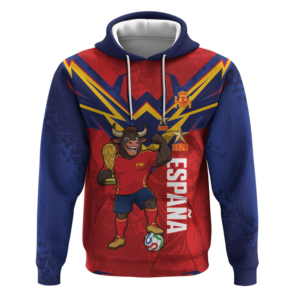 Custom Spain World Football 2026 Hoodie La Roja 2nd Champion Proud