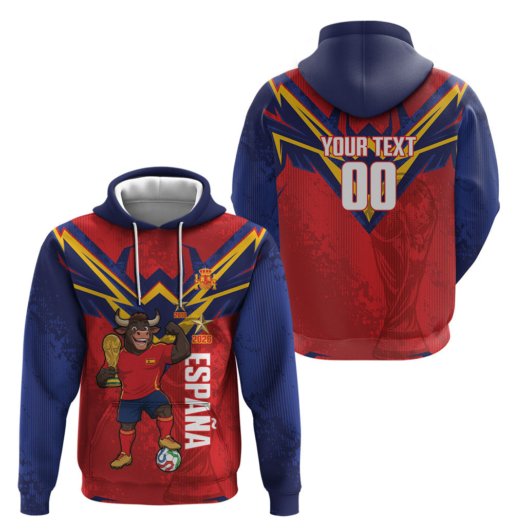 Custom Spain World Football 2026 Hoodie La Roja 2nd Champion Proud