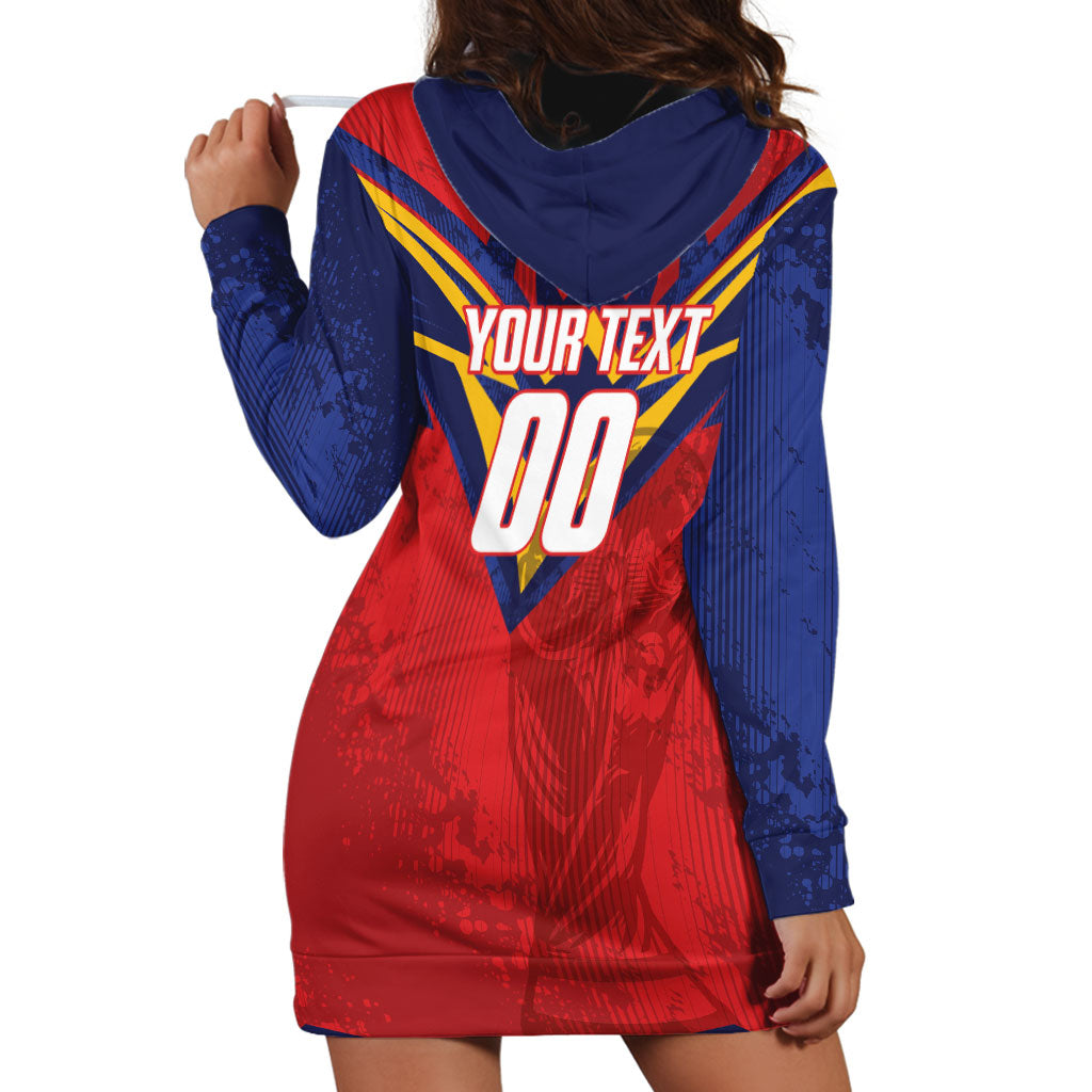 Custom Spain World Football 2026 Hoodie Dress La Roja 2nd Champion Proud