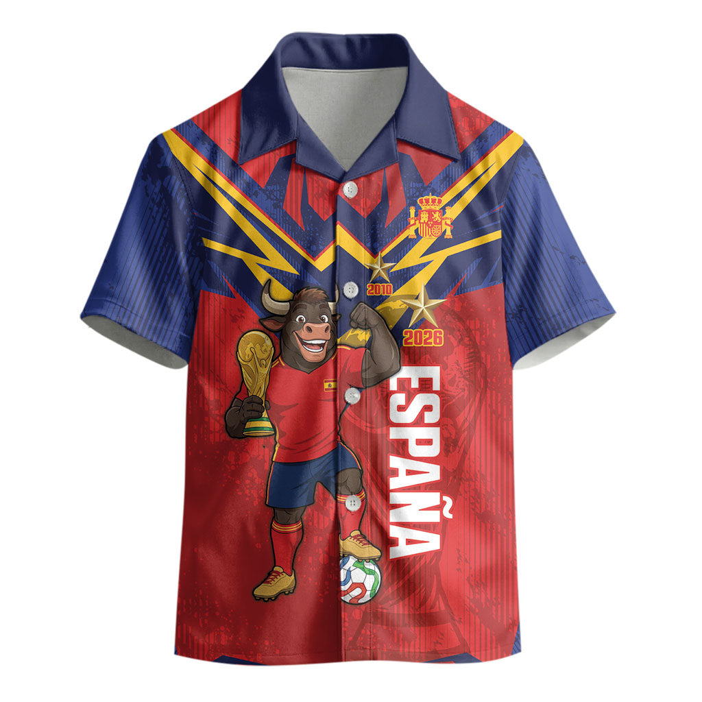 Custom Spain World Football 2026 Kid Hawaiian Shirt La Roja 2nd Champion Proud