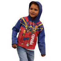 Custom Spain World Football 2026 Kid Hoodie La Roja 2nd Champion Proud