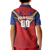 Custom Spain World Football 2026 Kid Polo Shirt La Roja 2nd Champion Proud