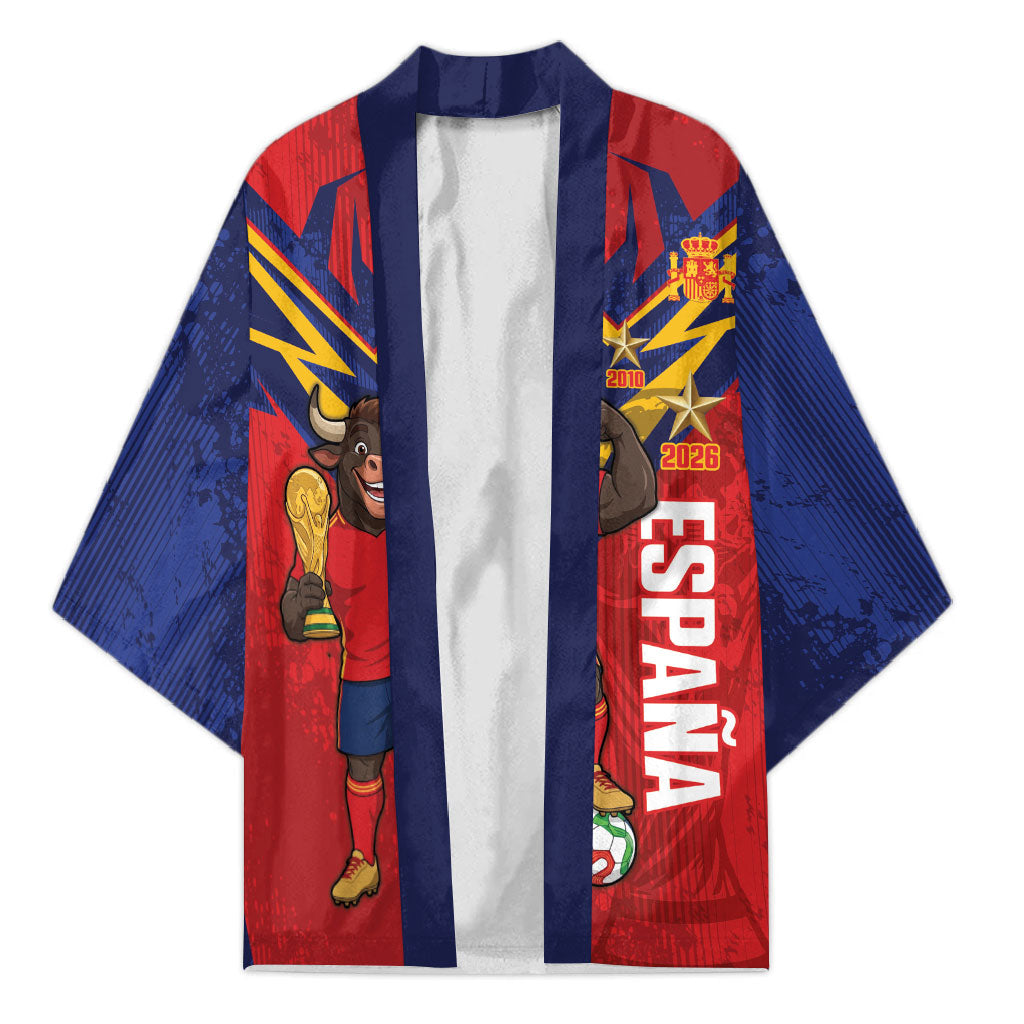 Custom Spain World Football 2026 Kimono La Roja 2nd Champion Proud