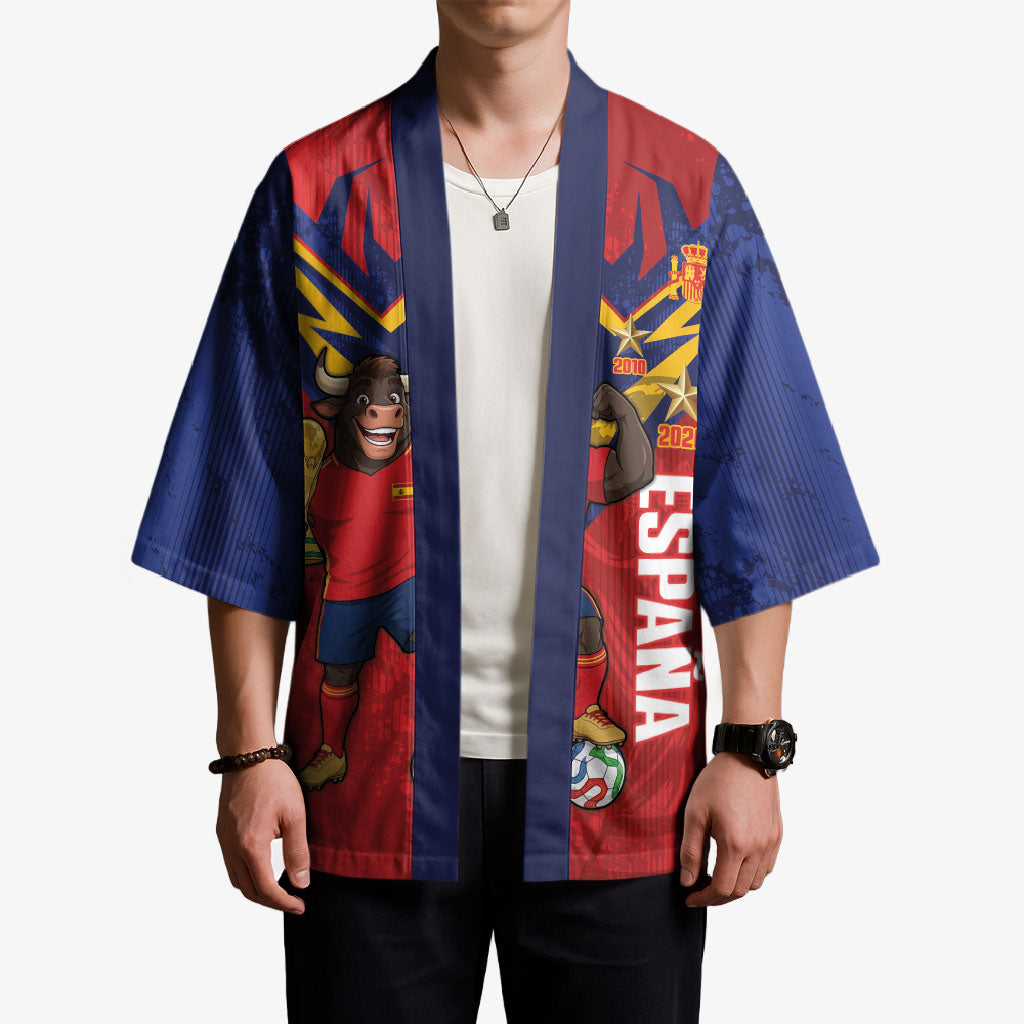 Custom Spain World Football 2026 Kimono La Roja 2nd Champion Proud