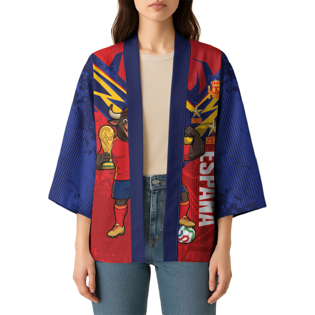 Custom Spain World Football 2026 Kimono La Roja 2nd Champion Proud