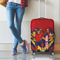 Custom Spain World Football 2026 Luggage Cover La Roja 2nd Champion Proud