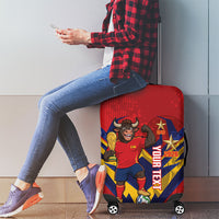 Custom Spain World Football 2026 Luggage Cover La Roja 2nd Champion Proud