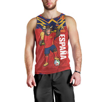 Custom Spain World Football 2026 Men Tank Top La Roja 2nd Champion Proud