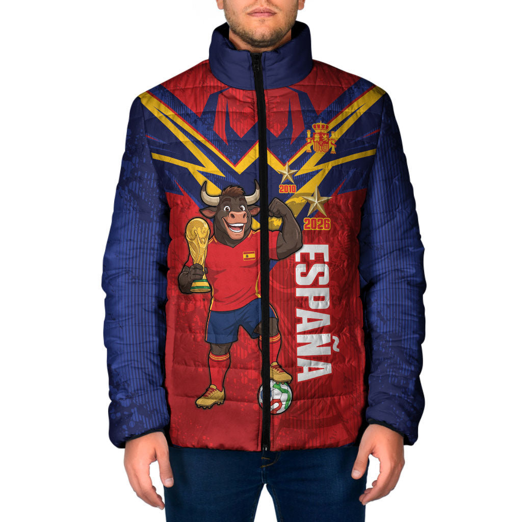 Custom Spain World Football 2026 Padded Jacket La Roja 2nd Champion Proud