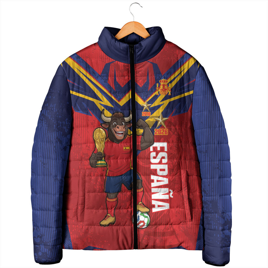 Custom Spain World Football 2026 Padded Jacket La Roja 2nd Champion Proud