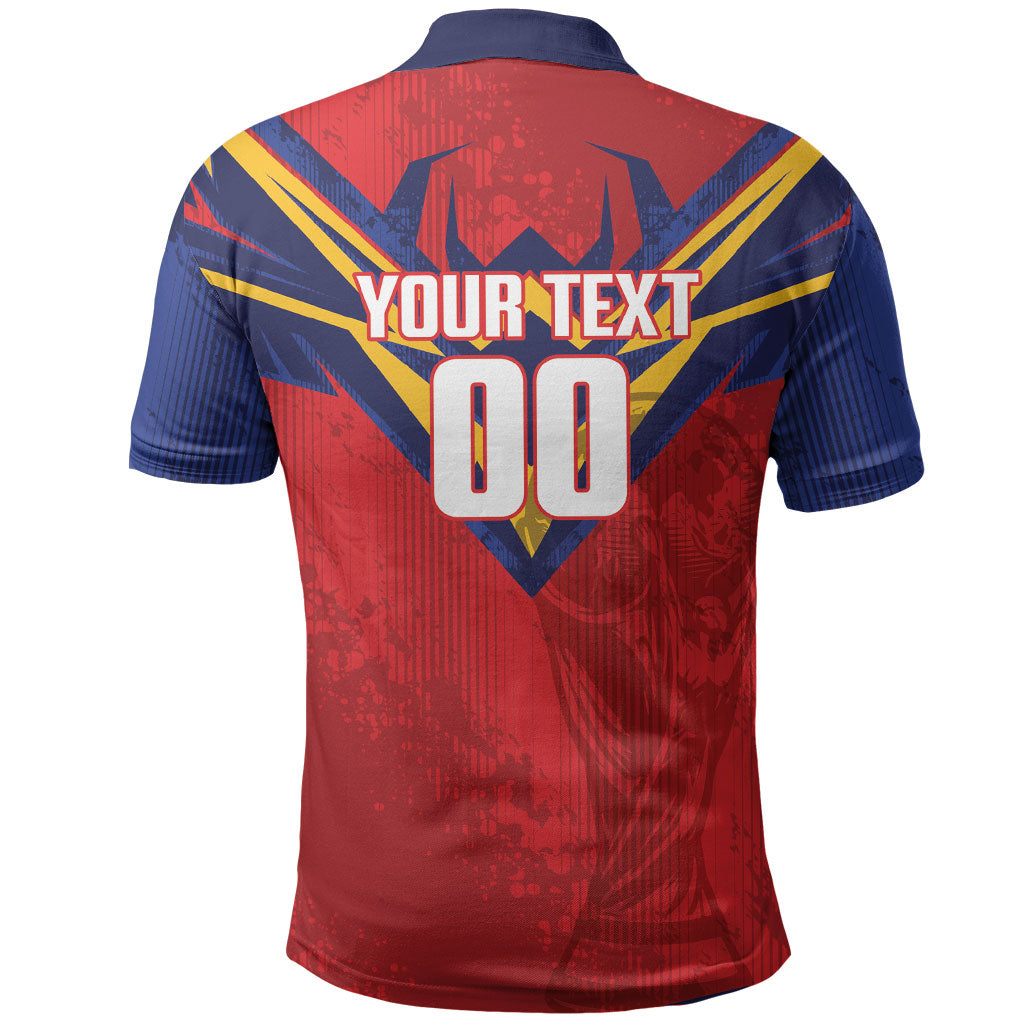 Custom Spain World Football 2026 Polo Shirt La Roja 2nd Champion Proud