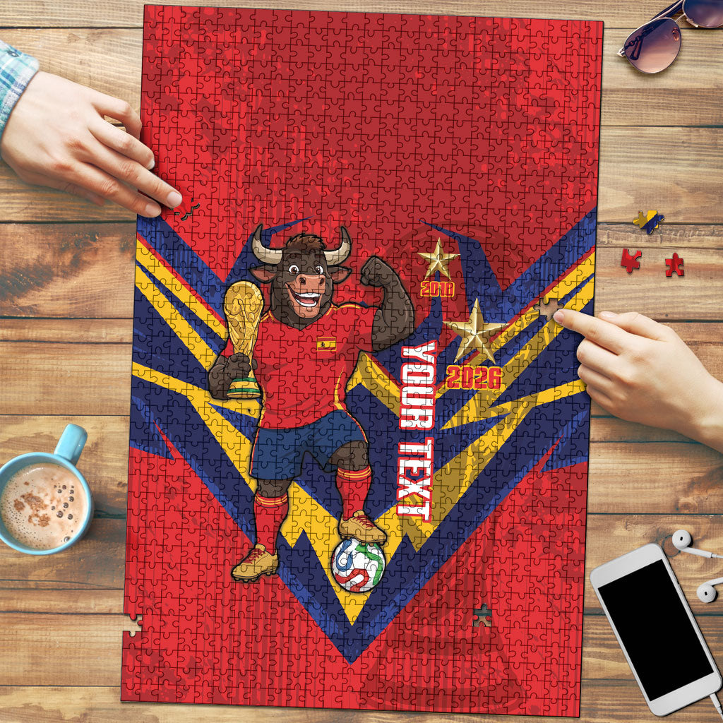 Custom Spain World Football 2026 Puzzle La Roja 2nd Champion Proud