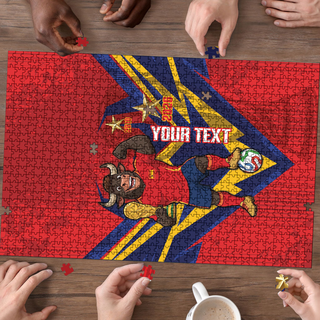 Custom Spain World Football 2026 Puzzle La Roja 2nd Champion Proud