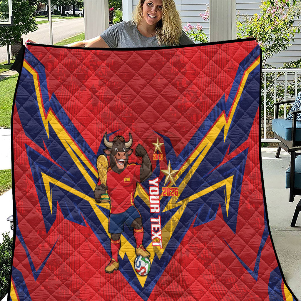 Custom Spain World Football 2026 Quilt La Roja 2nd Champion Proud