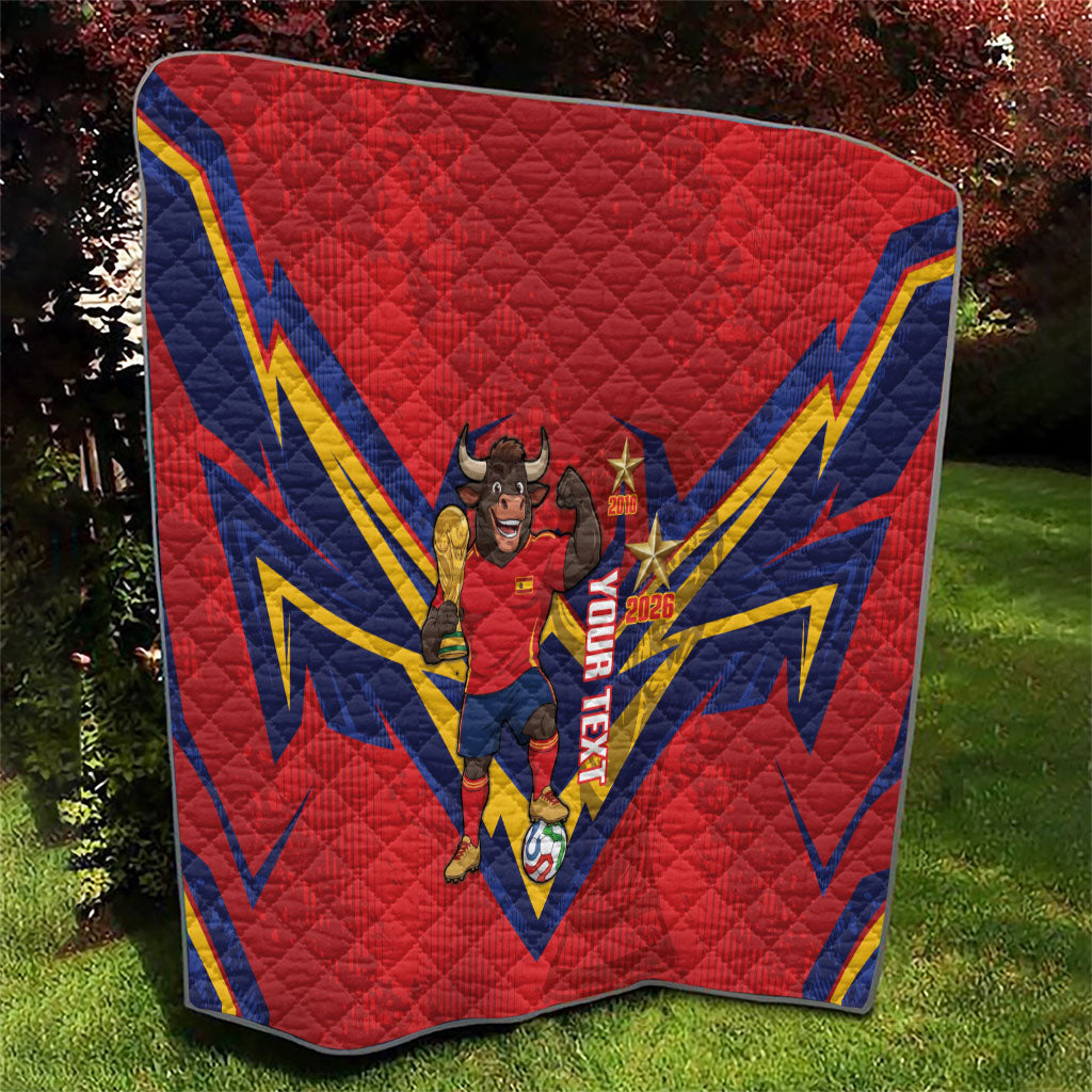 Custom Spain World Football 2026 Quilt La Roja 2nd Champion Proud