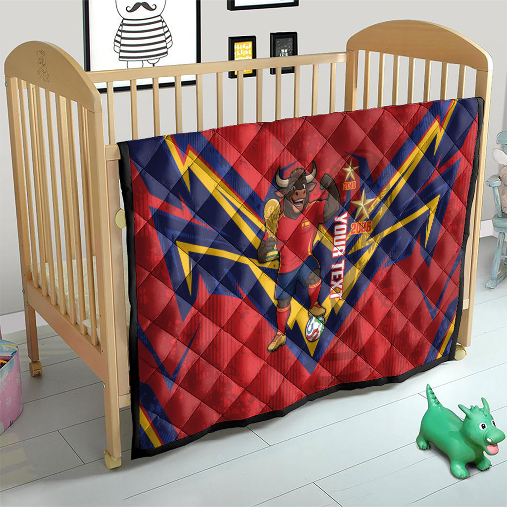 Custom Spain World Football 2026 Quilt La Roja 2nd Champion Proud