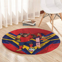 Custom Spain World Football 2026 Round Carpet La Roja 2nd Champion Proud