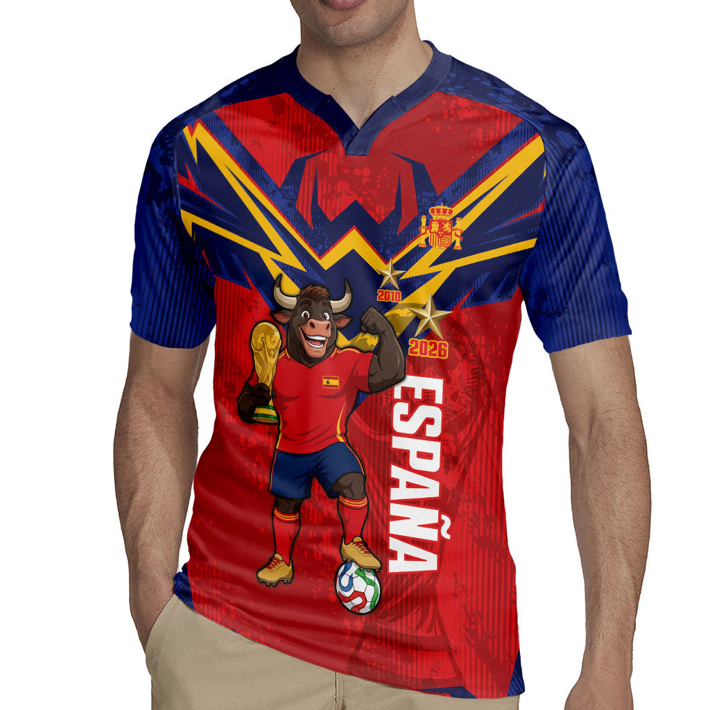Custom Spain World Football 2026 Rugby Jersey La Roja 2nd Champion Proud