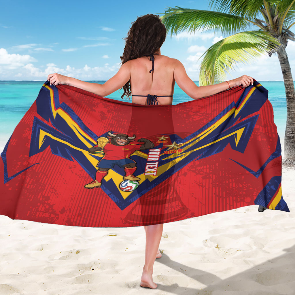 Custom Spain World Football 2026 Sarong La Roja 2nd Champion Proud