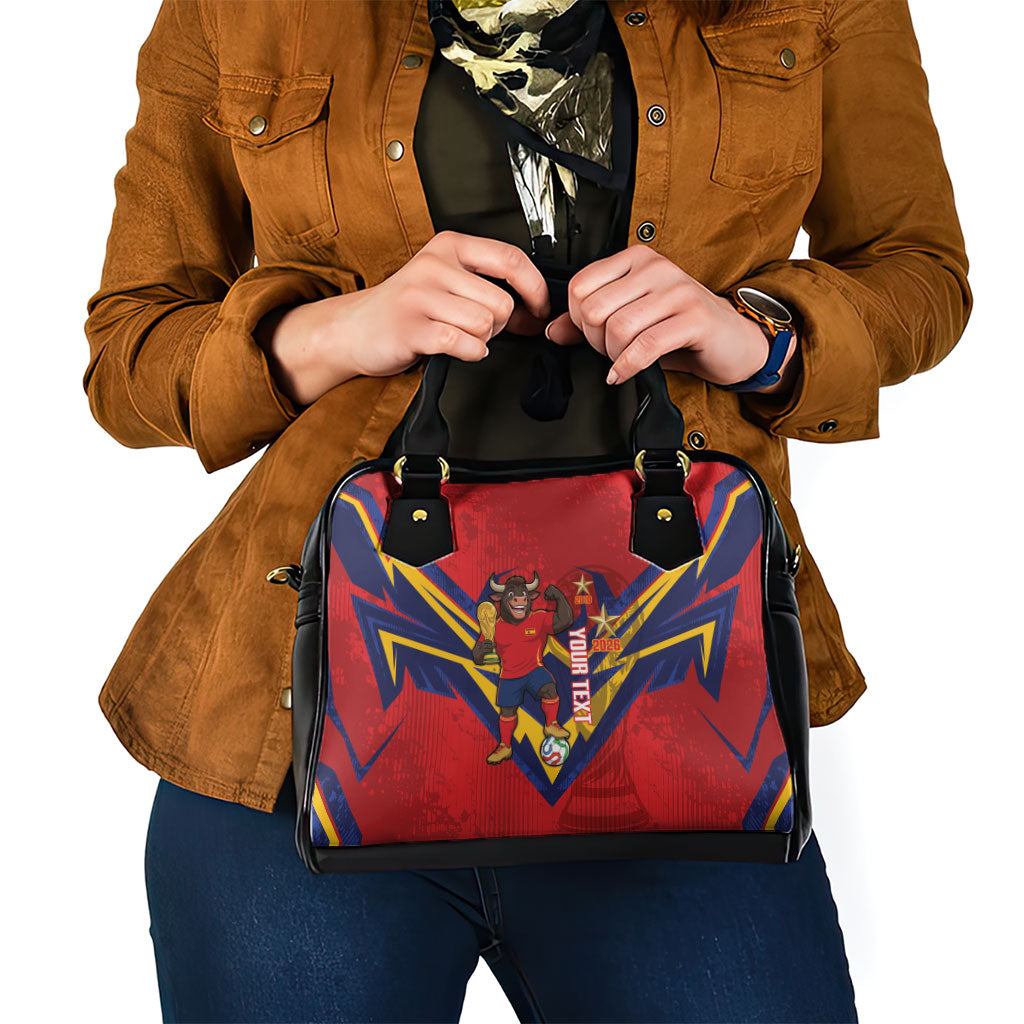 Custom Spain World Football 2026 Shoulder Handbag La Roja 2nd Champion Proud