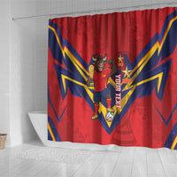 Custom Spain World Football 2026 Shower Curtain La Roja 2nd Champion Proud