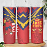 Spain World Football 2026 Skinny Tumbler La Roja 2nd Champion Proud