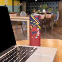 Spain World Football 2026 Skinny Tumbler La Roja 2nd Champion Proud