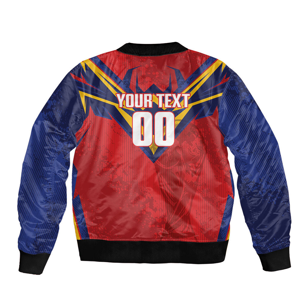 Custom Spain World Football 2026 Sleeve Zip Bomber Jacket La Roja 2nd Champion Proud