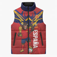 Custom Spain World Football 2026 Sleeveless Puffer Jacket La Roja 2nd Champion Proud