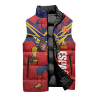 Custom Spain World Football 2026 Sleeveless Puffer Jacket La Roja 2nd Champion Proud