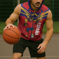 Custom Spain World Football 2026 Sleeveless Zip Hoodie La Roja 2nd Champion Proud