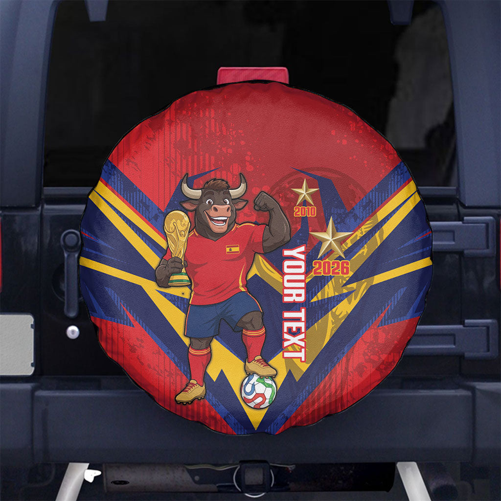 Custom Spain World Football 2026 Spare Tire Cover La Roja 2nd Champion Proud
