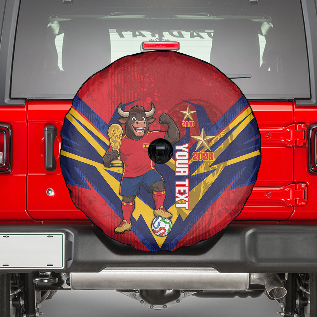 Custom Spain World Football 2026 Spare Tire Cover La Roja 2nd Champion Proud
