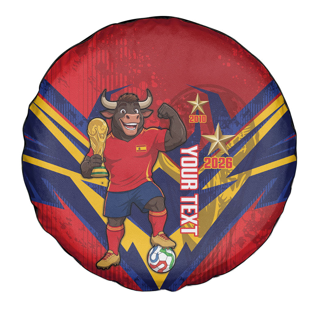 Custom Spain World Football 2026 Spare Tire Cover La Roja 2nd Champion Proud