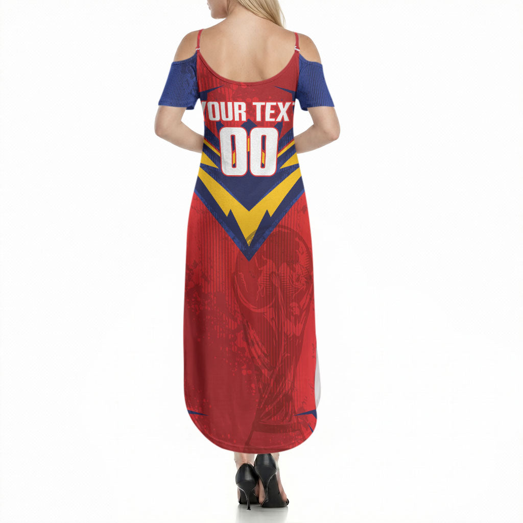 Custom Spain World Football 2026 Summer Maxi Dress La Roja 2nd Champion Proud