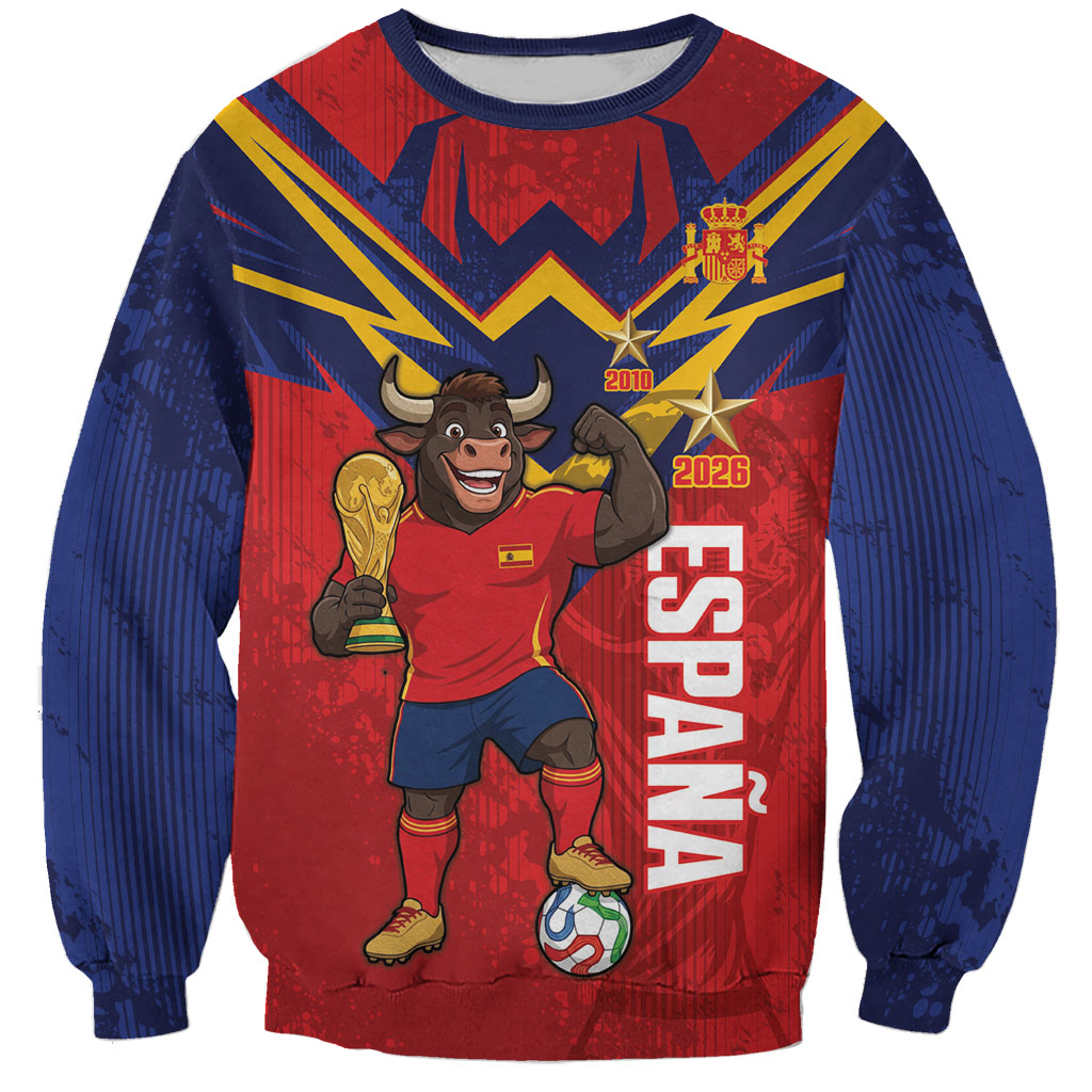 Custom Spain World Football 2026 Sweatshirt La Roja 2nd Champion Proud