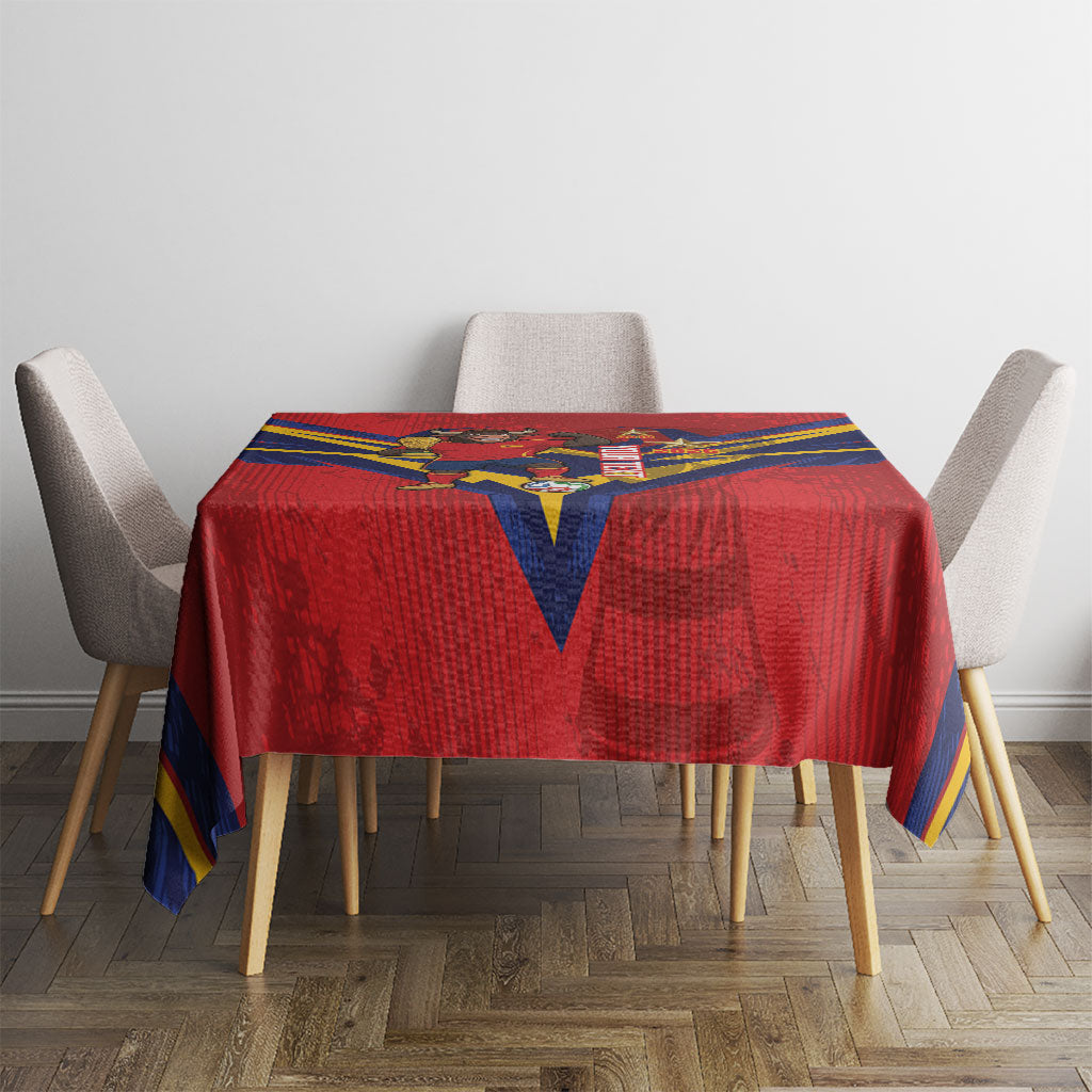 Custom Spain World Football 2026 Tablecloth La Roja 2nd Champion Proud