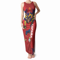 Custom Spain World Football 2026 Tank Maxi Dress La Roja 2nd Champion Proud