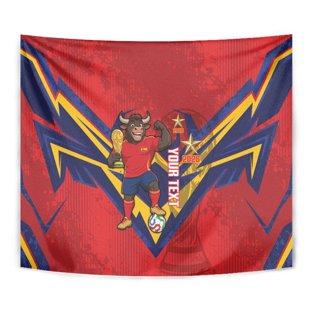 Custom Spain World Football 2026 Tapestry La Roja 2nd Champion Proud